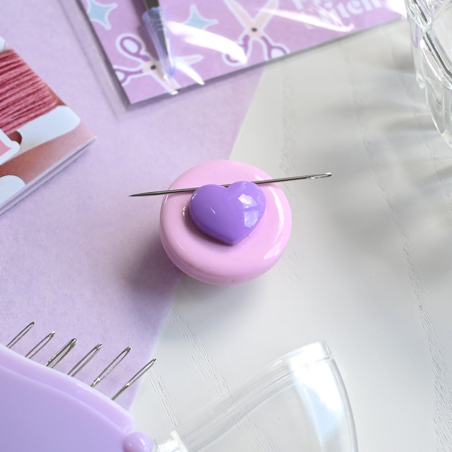 Colourful Heart Needle Minders