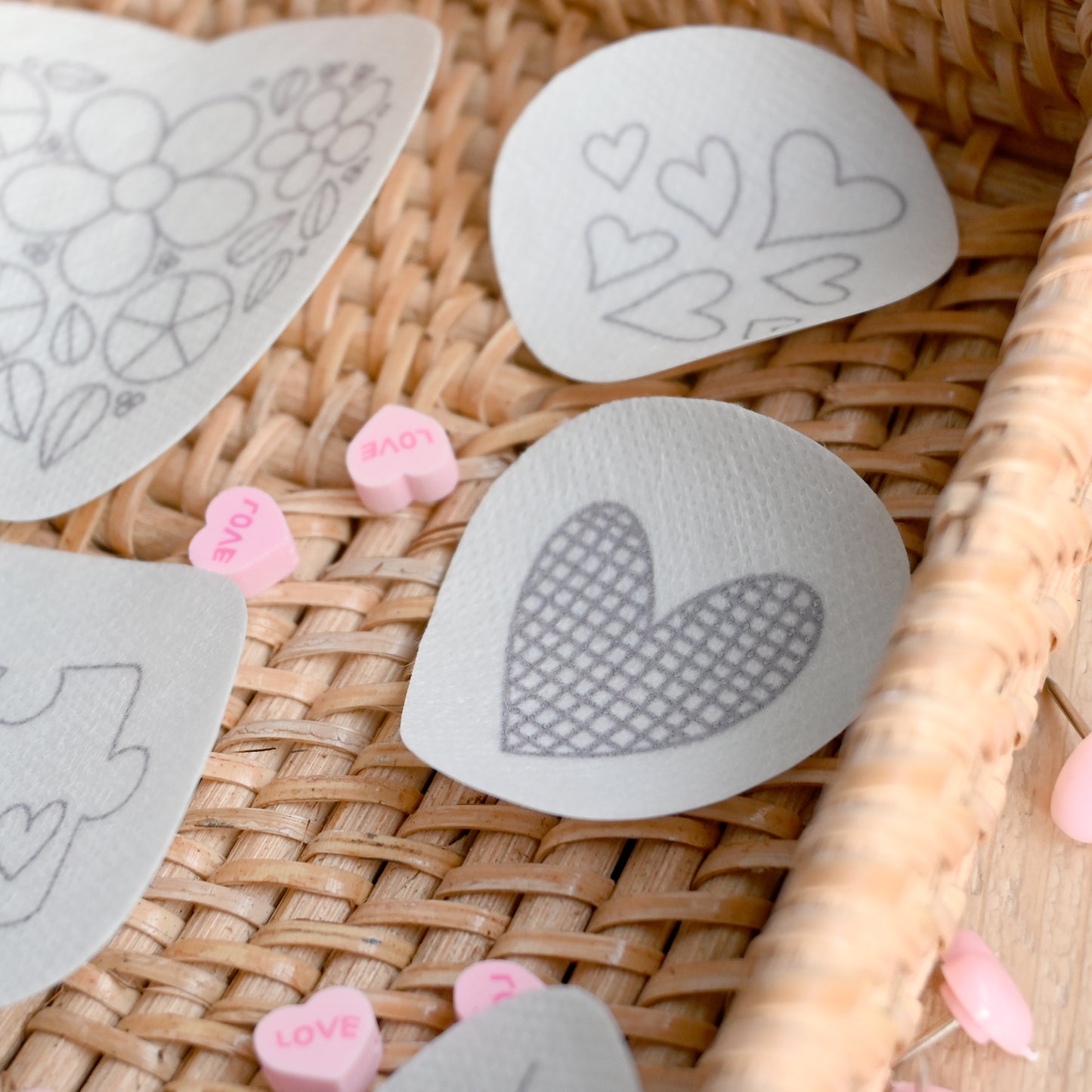 Valentine Stick and Stitch Patches - Free UK Delivery