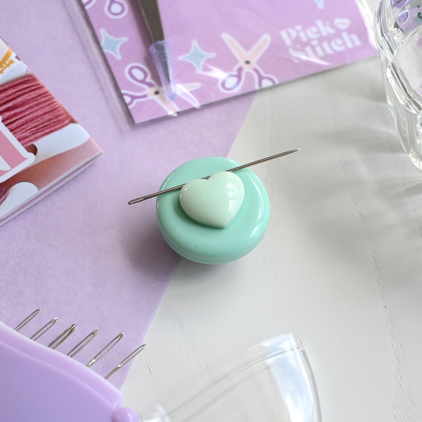 Colourful Heart Needle Minders