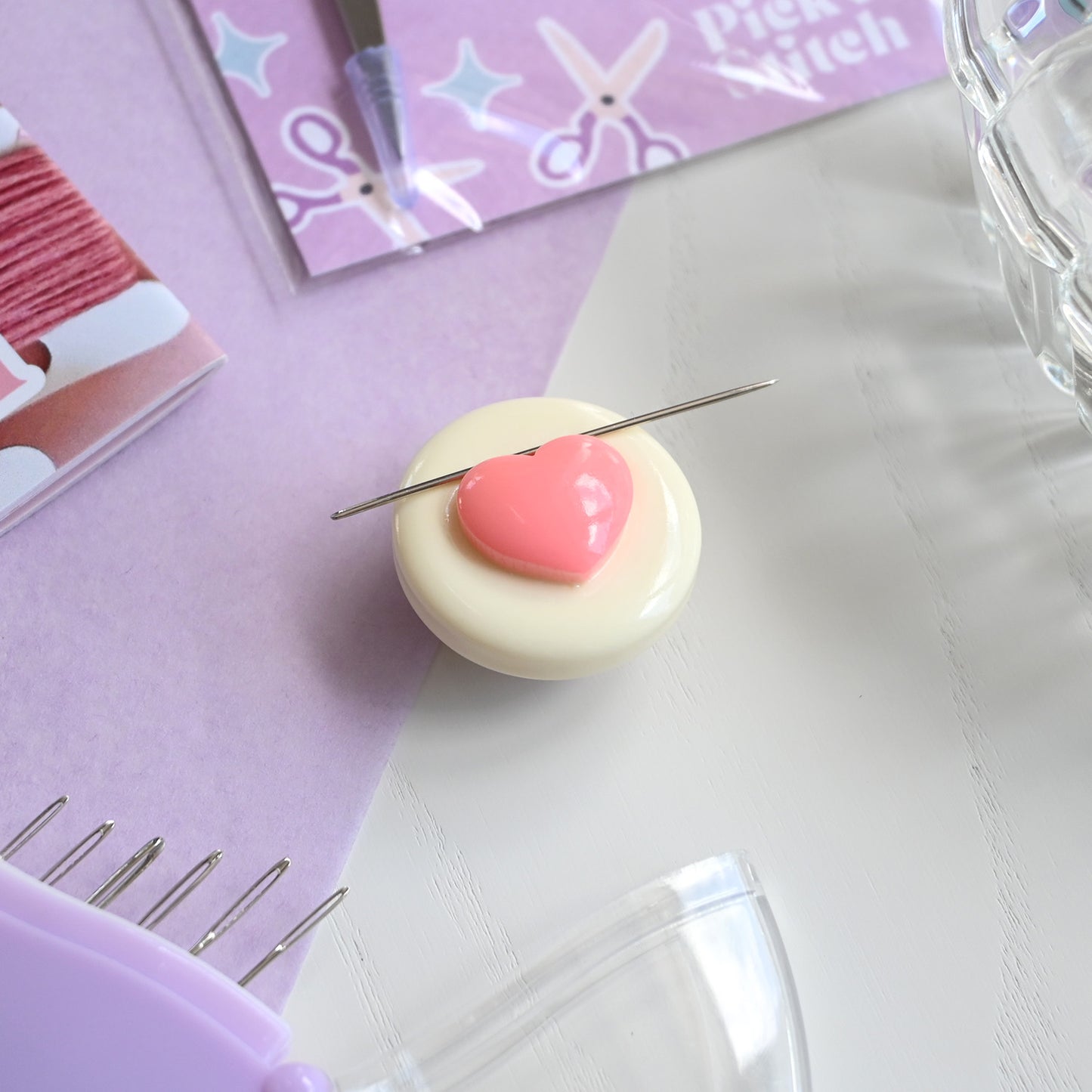 Colourful Heart Needle Minders