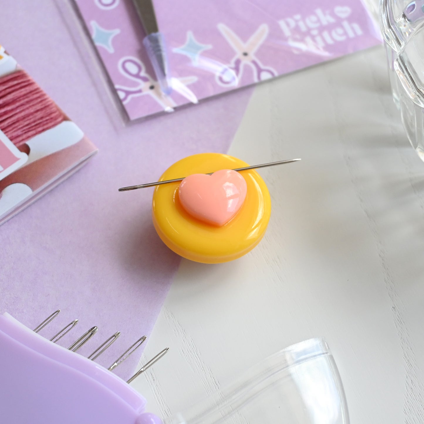 Colourful Heart Needle Minders
