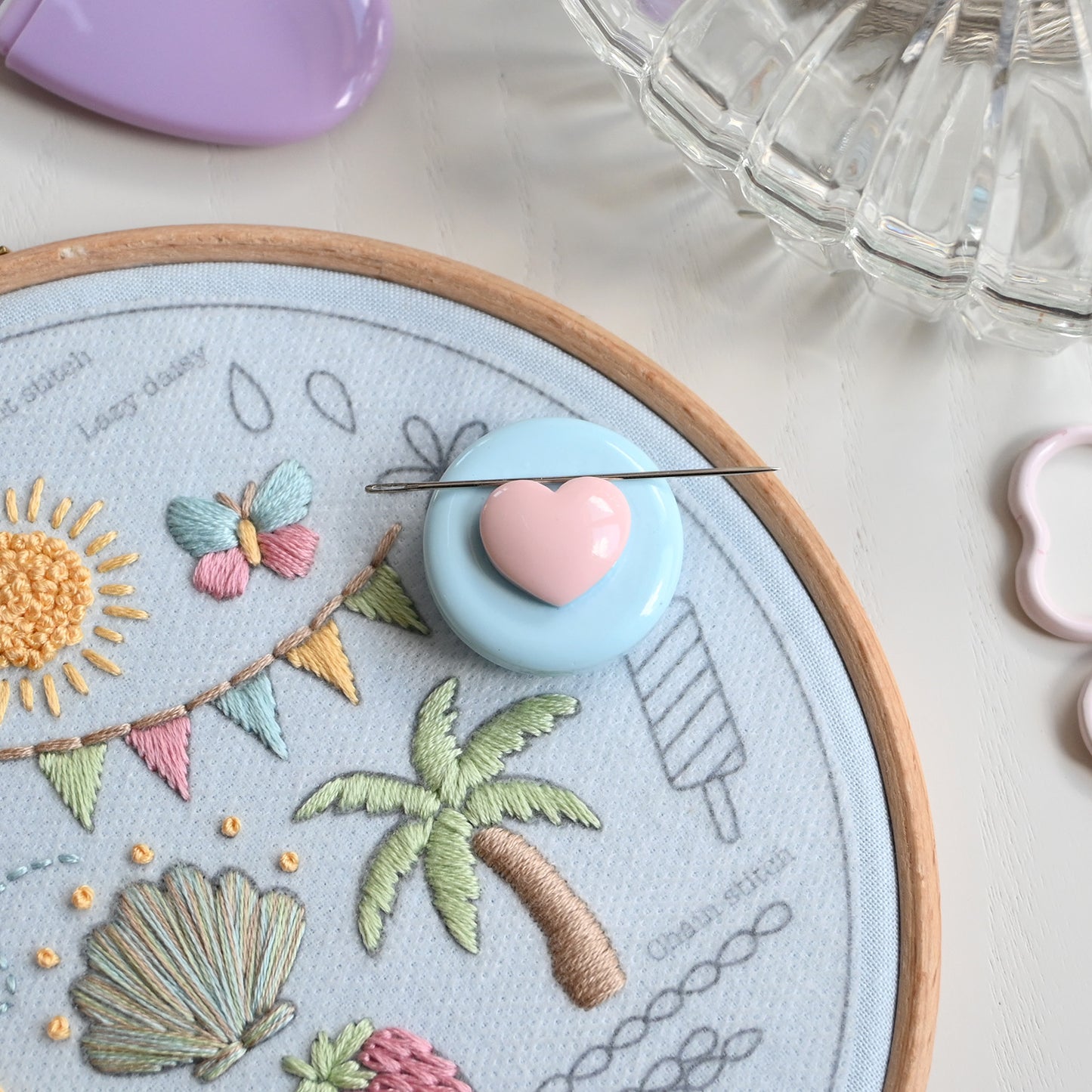 Colourful Heart Needle Minders