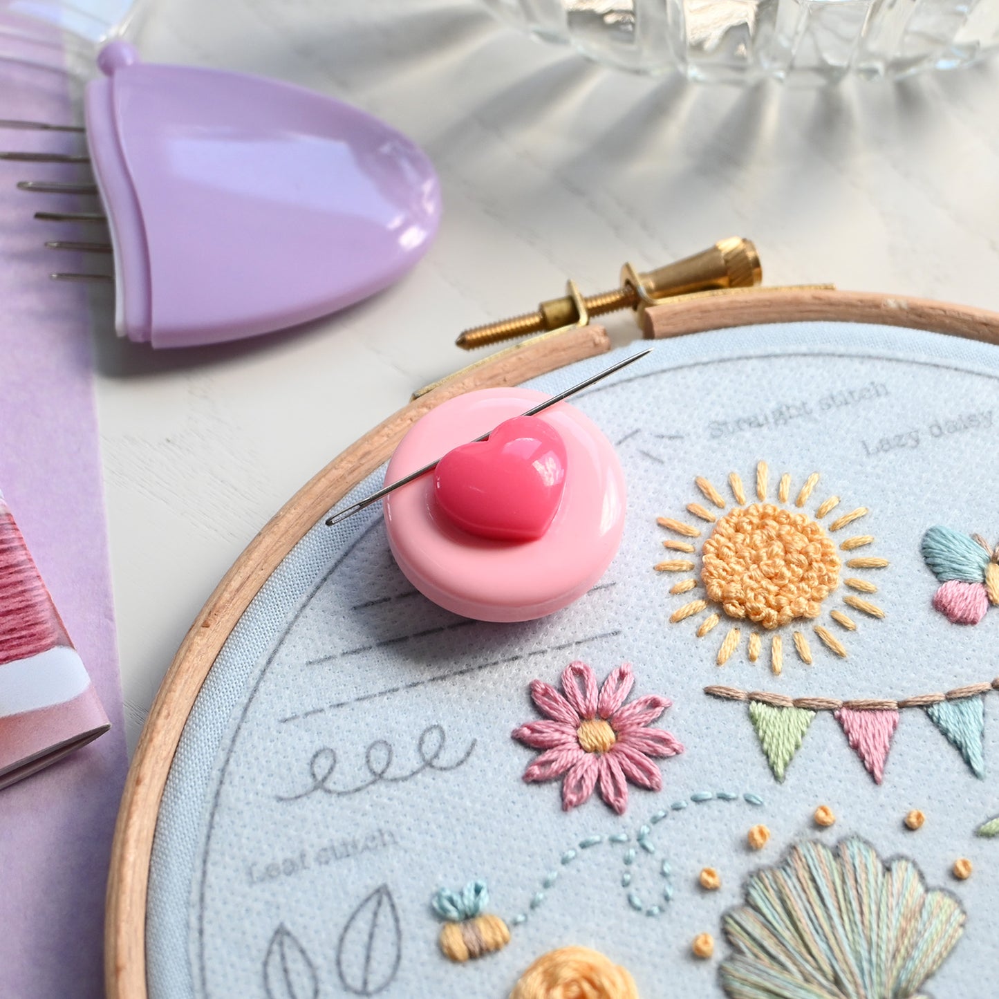 Colourful Heart Needle Minders