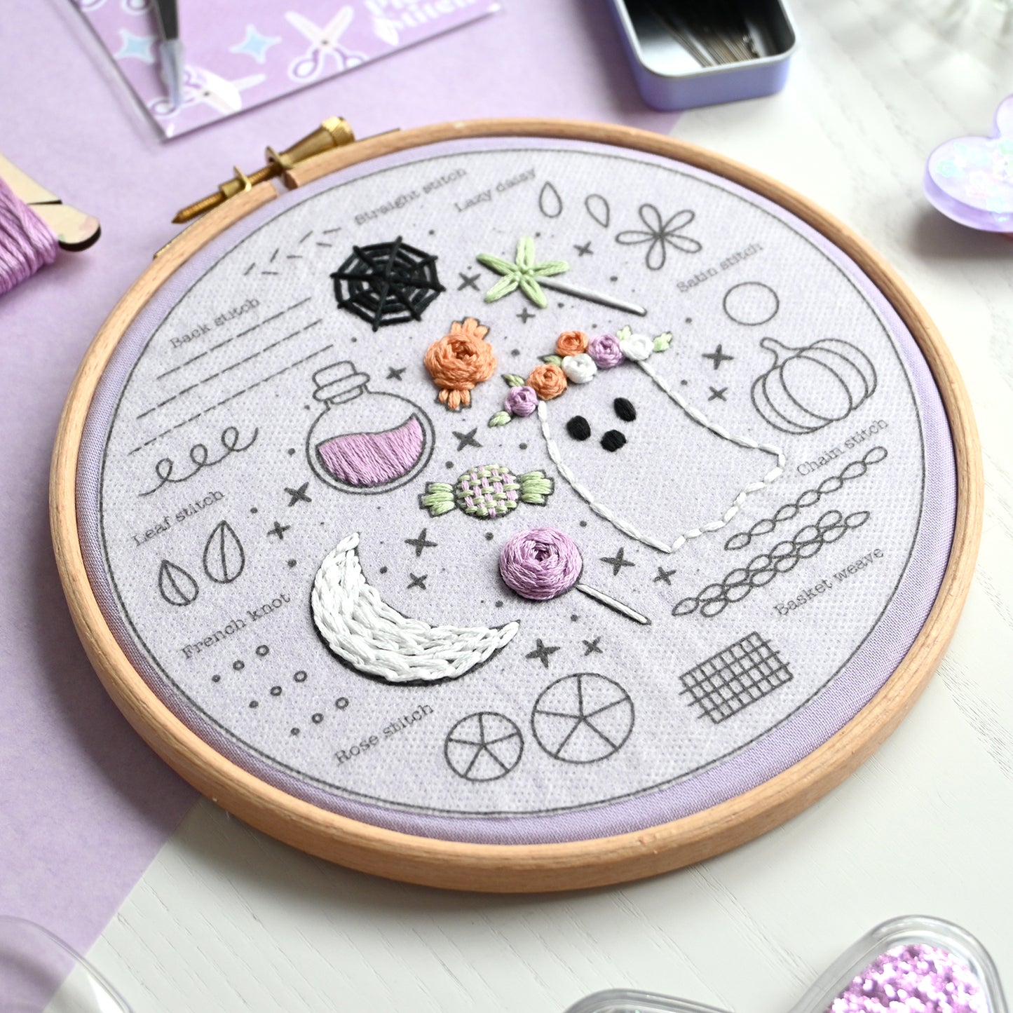 Beginner Embroidery Kit- Halloween - Free UK Delivery
