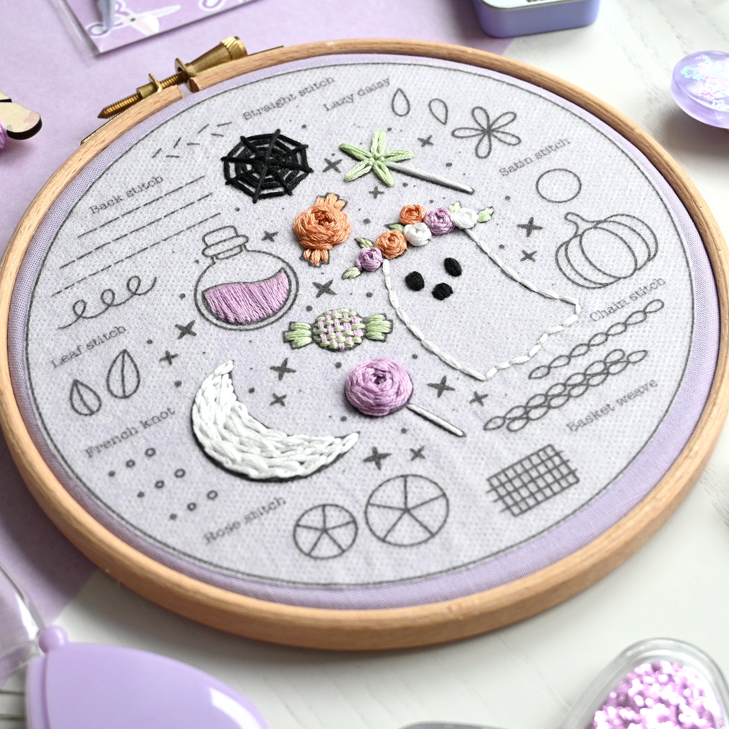 Beginner Embroidery Kit- Halloween - Free UK Delivery