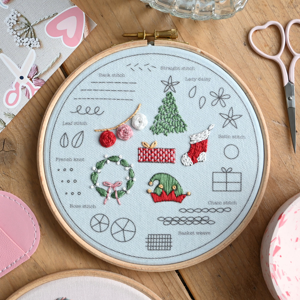 Christmas Beginner Embroidery Kit- Free UK Delivery