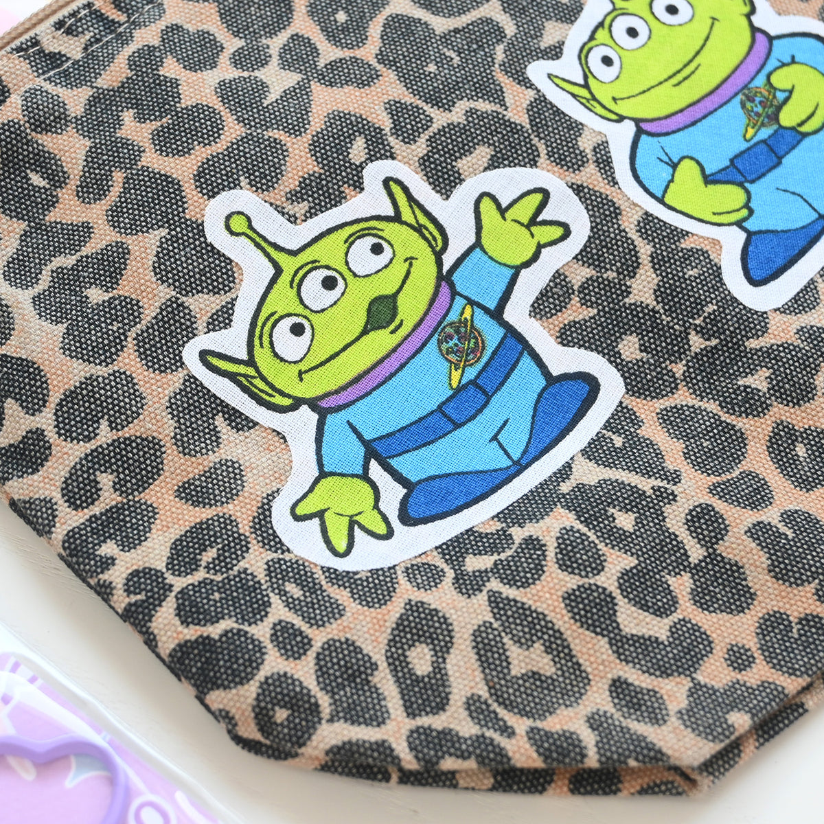 Leopard print craft bag- Cute Aliens - Free UK Delivery
