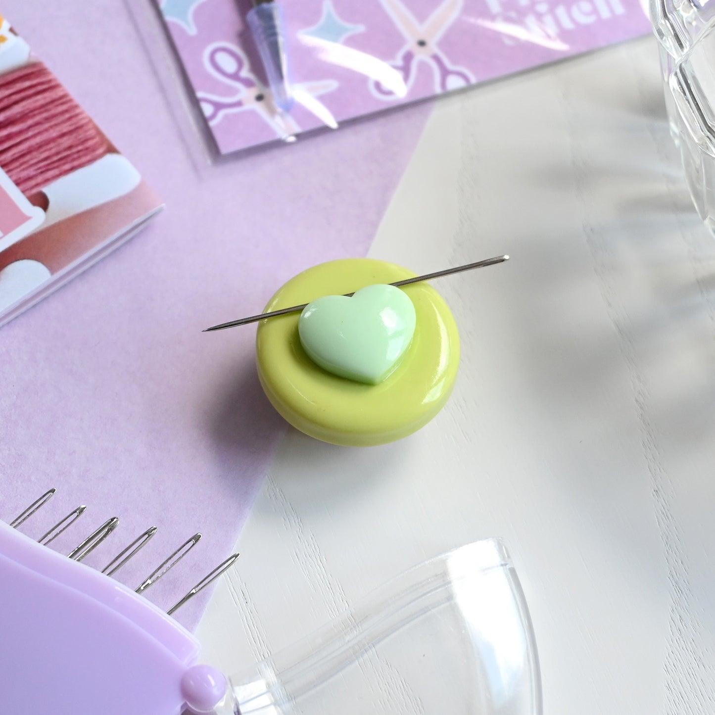 Colourful Heart Needle Minders
