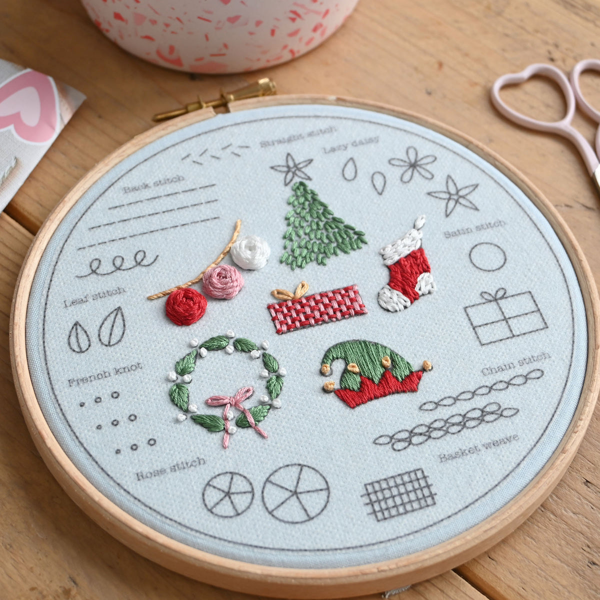 Christmas Beginner Embroidery Kit- Free UK Delivery